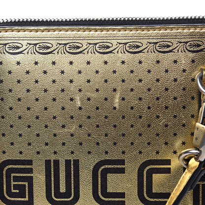Gucci X SEGA Calfskin GUCCY Stars Mini Dome Shoulder Bag Gold 8 of 11