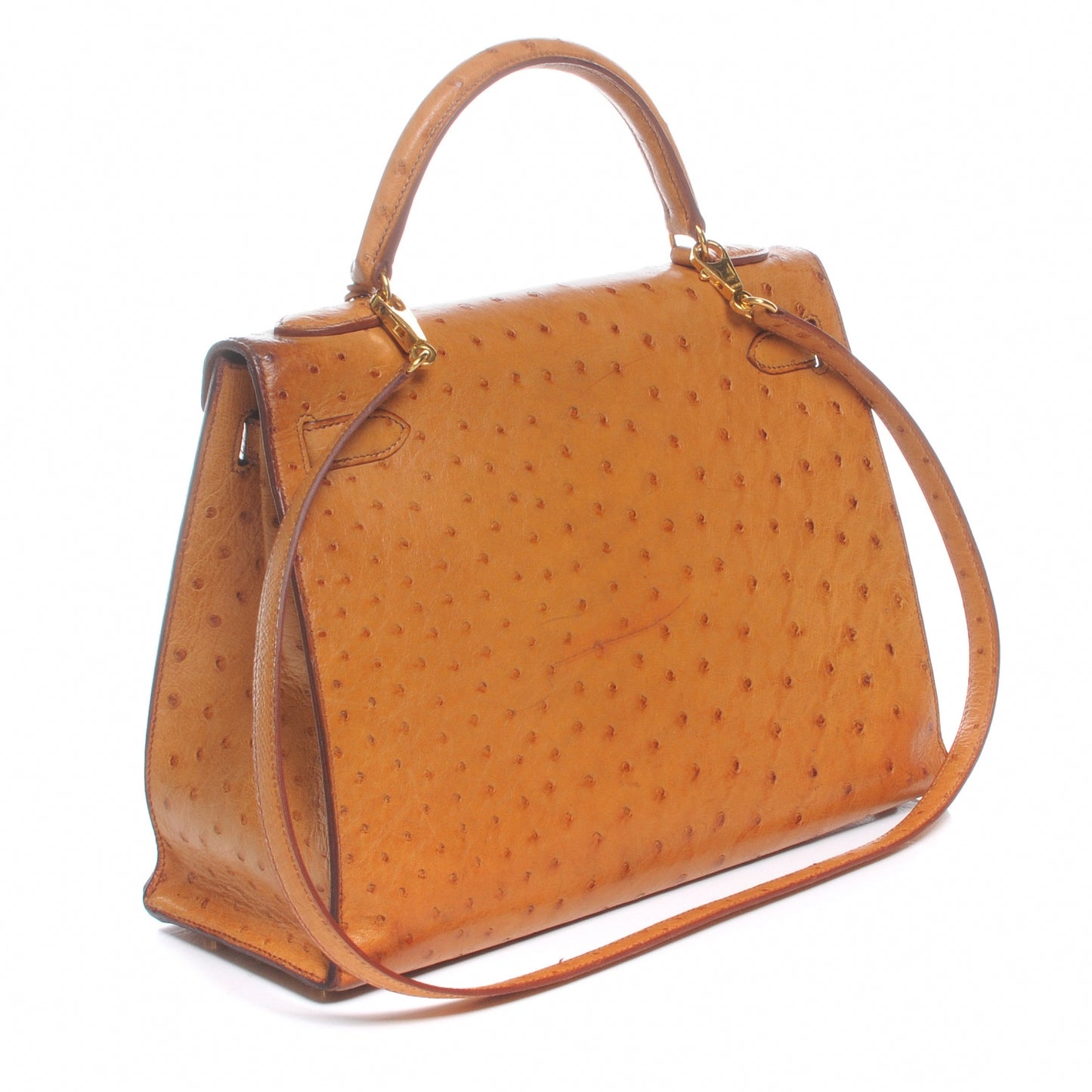 Ostrich Kelly Retourne 32 Gold