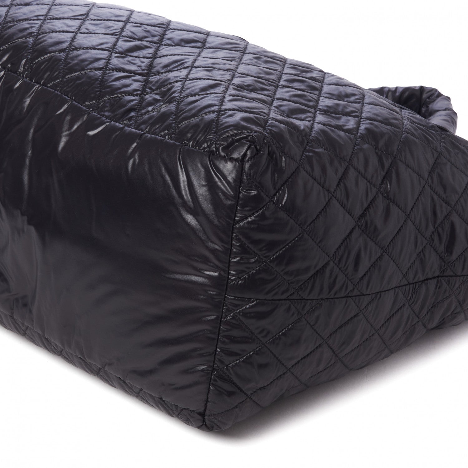 Chanel Nylon Quilted Large Coco Cocoon Shopping Tote and Messenger Bag Black 5 of 15