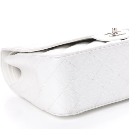 Chanel Caviar Quilted Jumbo Double Flap White 7 of 14