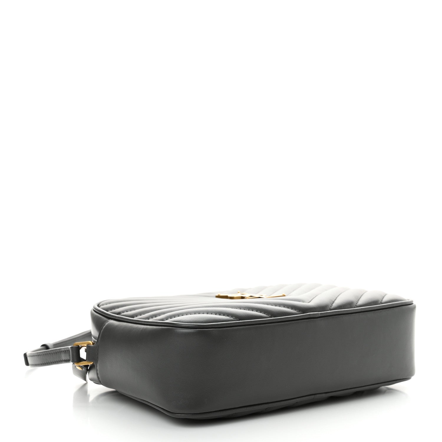 Saint Laurent Calfskin Matelasse Monogram Lou Camera Bag Storm 4 of 11