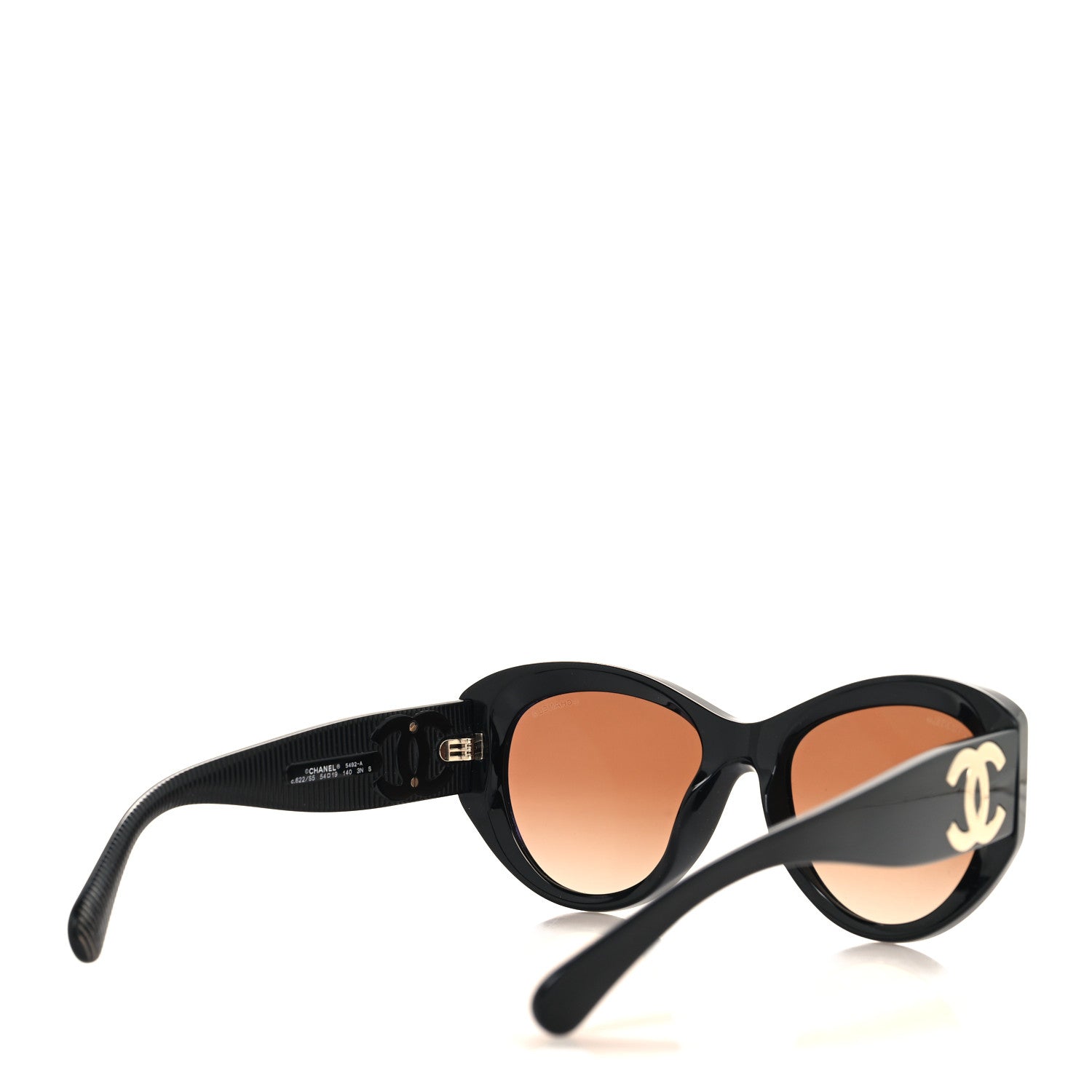 Chanel Acetate Butterfly Large CC Sunglasses 5492 Black 4 of 9