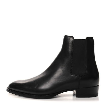 Saint Laurent Calfskin Mens Wyatt Chelsea Boots 41 Black 1 of 10