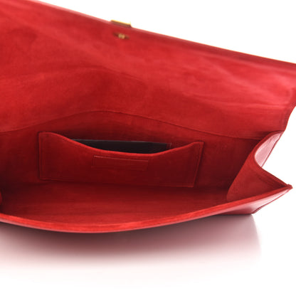 Saint Laurent Calfskin Classic Y Ligne Clutch Red 5 of 13