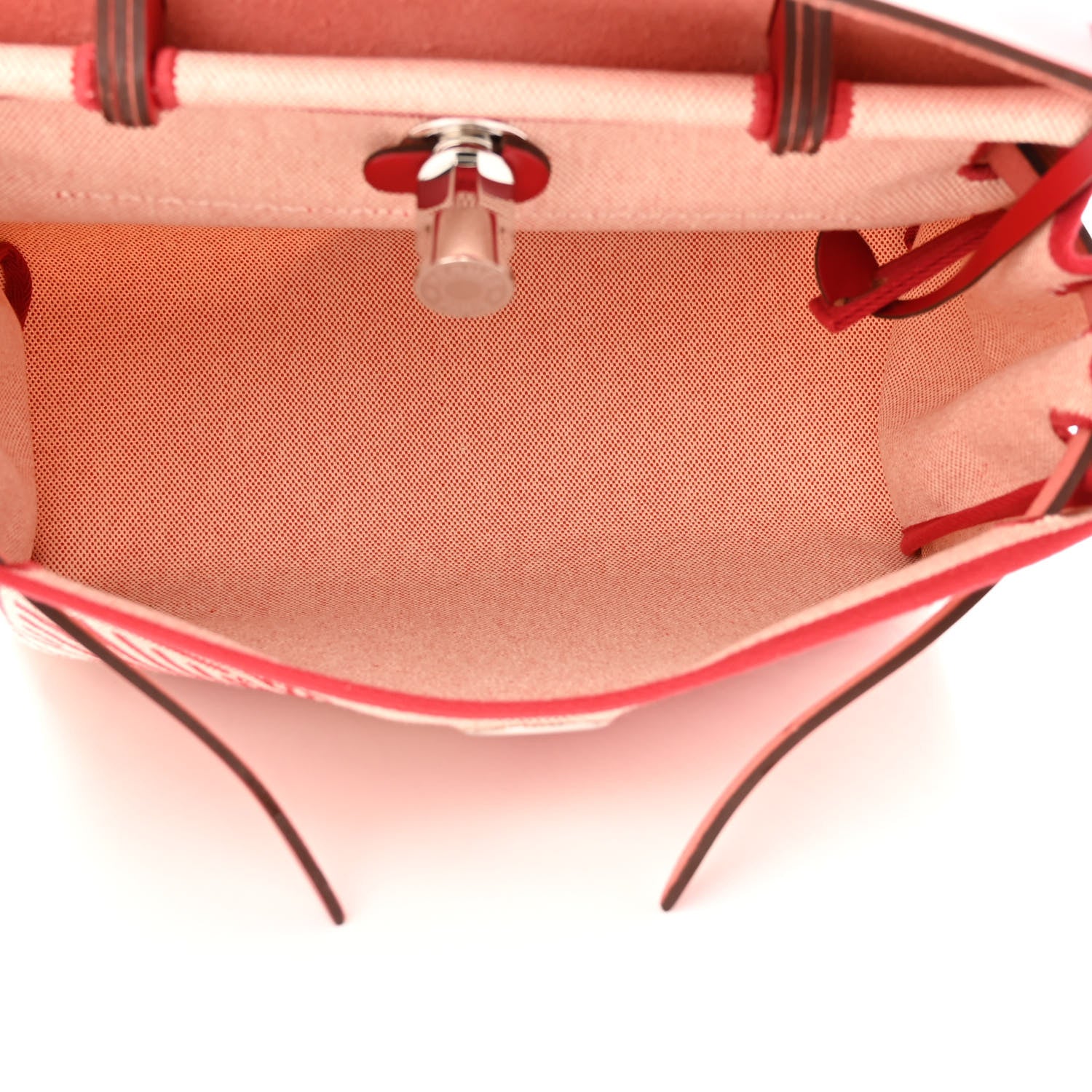 Hermes Vache Hunter Toile Pegase Pop Herbag Zip Retourne 31 PM Rouge Piment 5 of 10