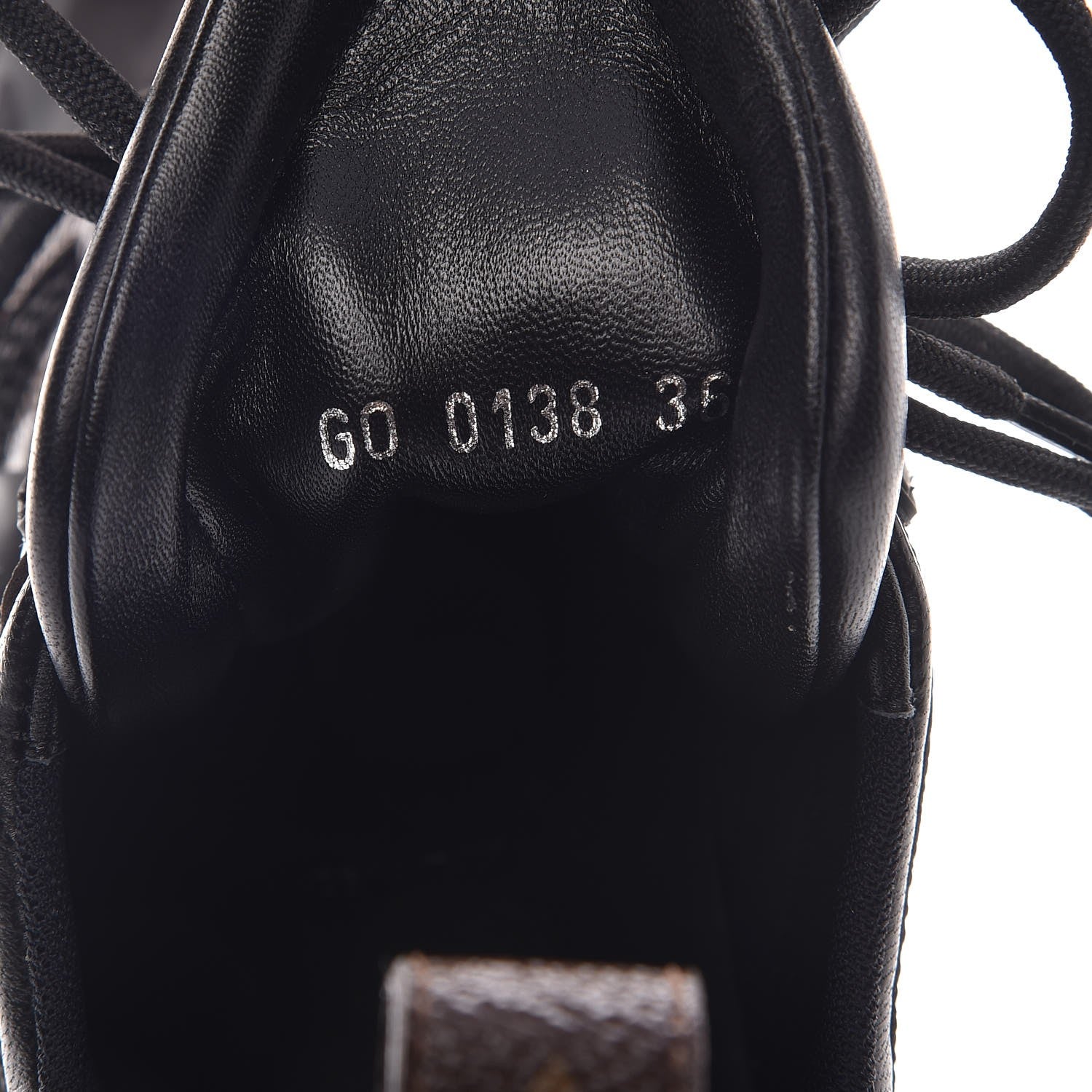 Louis Vuitton Calfskin Patent Monogram LV Archlight Sneakers 36.5 Black 8 of 8