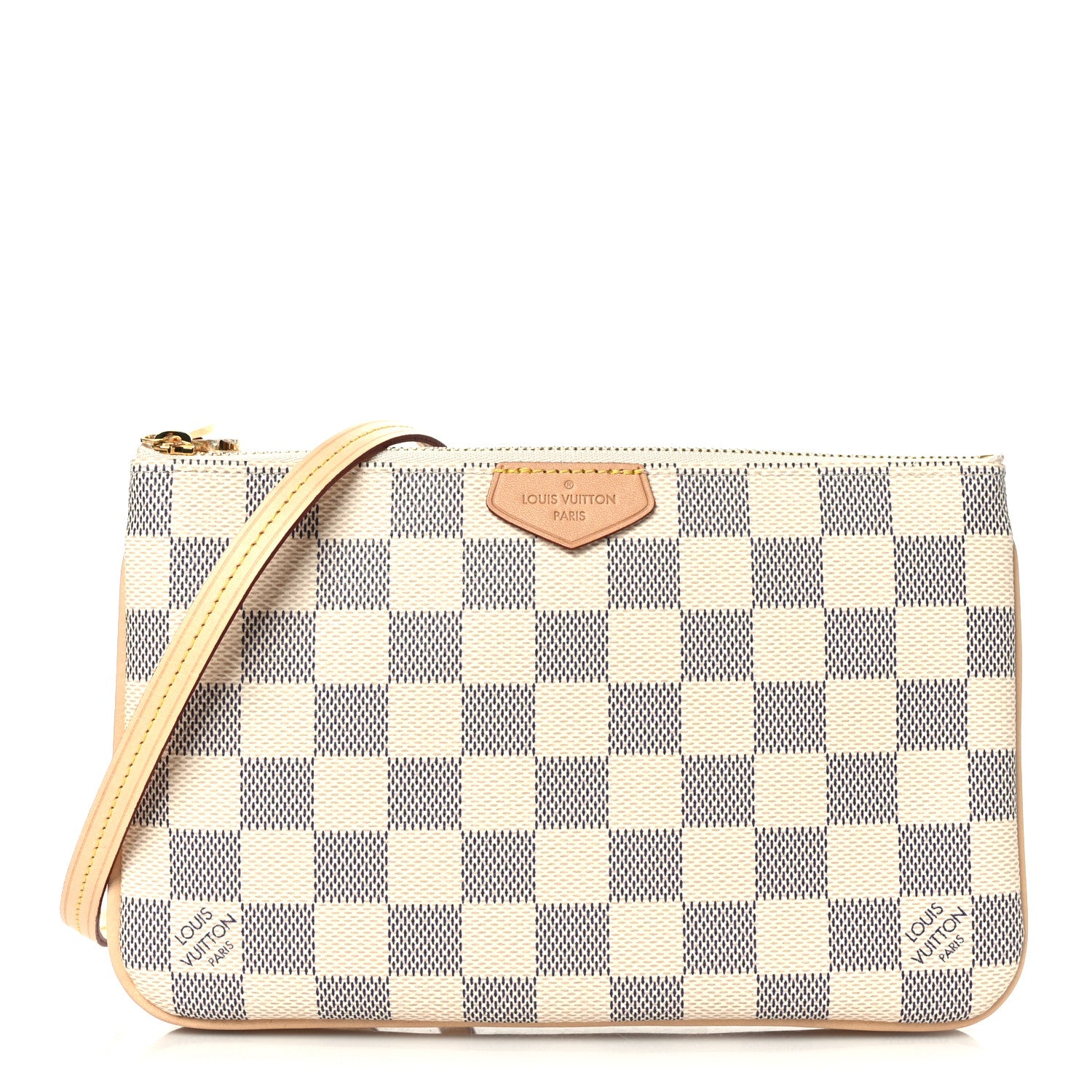 Louis Vuitton Damier Azur Double Zip Pochette 1 of 9