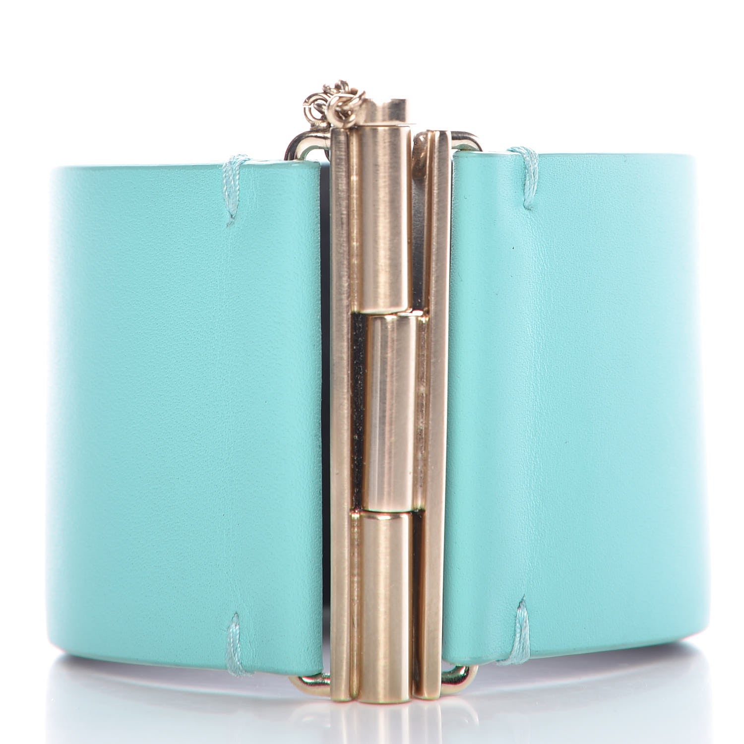 Chanel Calfskin CC Wide Cuff Light Green 3 of 6