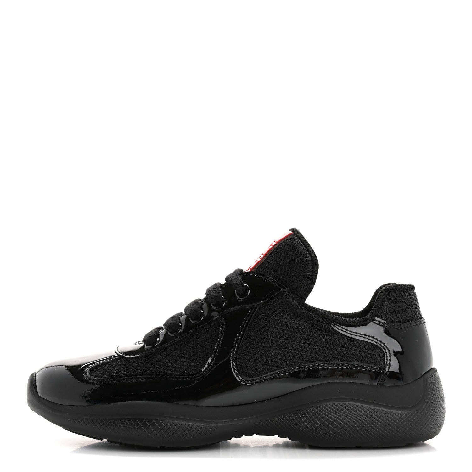 Prada Patent America's Cup Patchwork Sneakers 36 Black 1 of 12