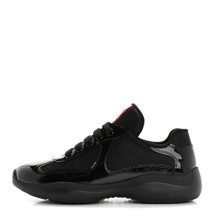 Prada Patent America's Cup Patchwork Sneakers 36 Black 1 of 12