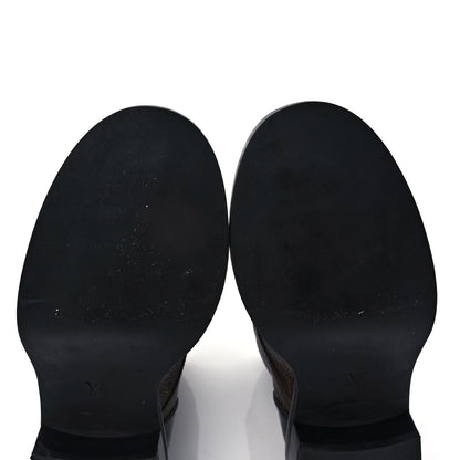 Louis Vuitton Calfskin Monogram Wonderland Flat Ranger Boots 38 Black 9 of 9