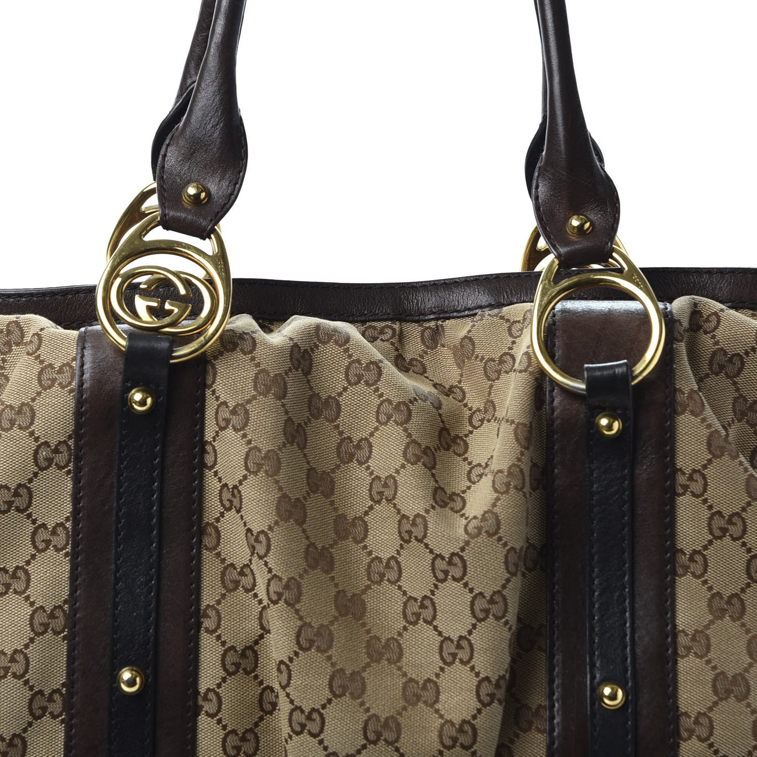 Gucci Monogram Medium Interlocking Icon Tote Dark Brown 9 of 9