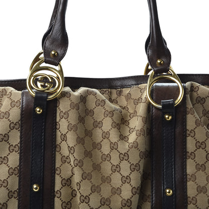 Gucci Monogram Medium Interlocking Icon Tote Dark Brown 9 of 9