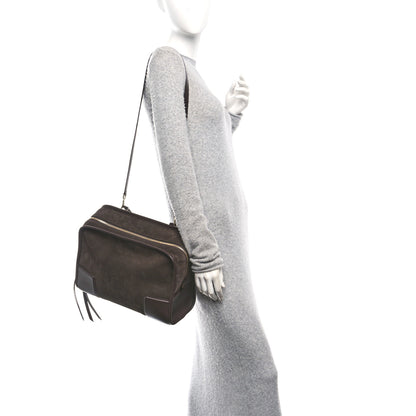 Loewe Suede Calfskin Large Amazona 180 Dark Chestnut 2 of 11
