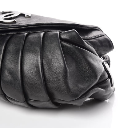 Chanel Lambskin Pleated CC Shoulder Bag Black 7 of 10