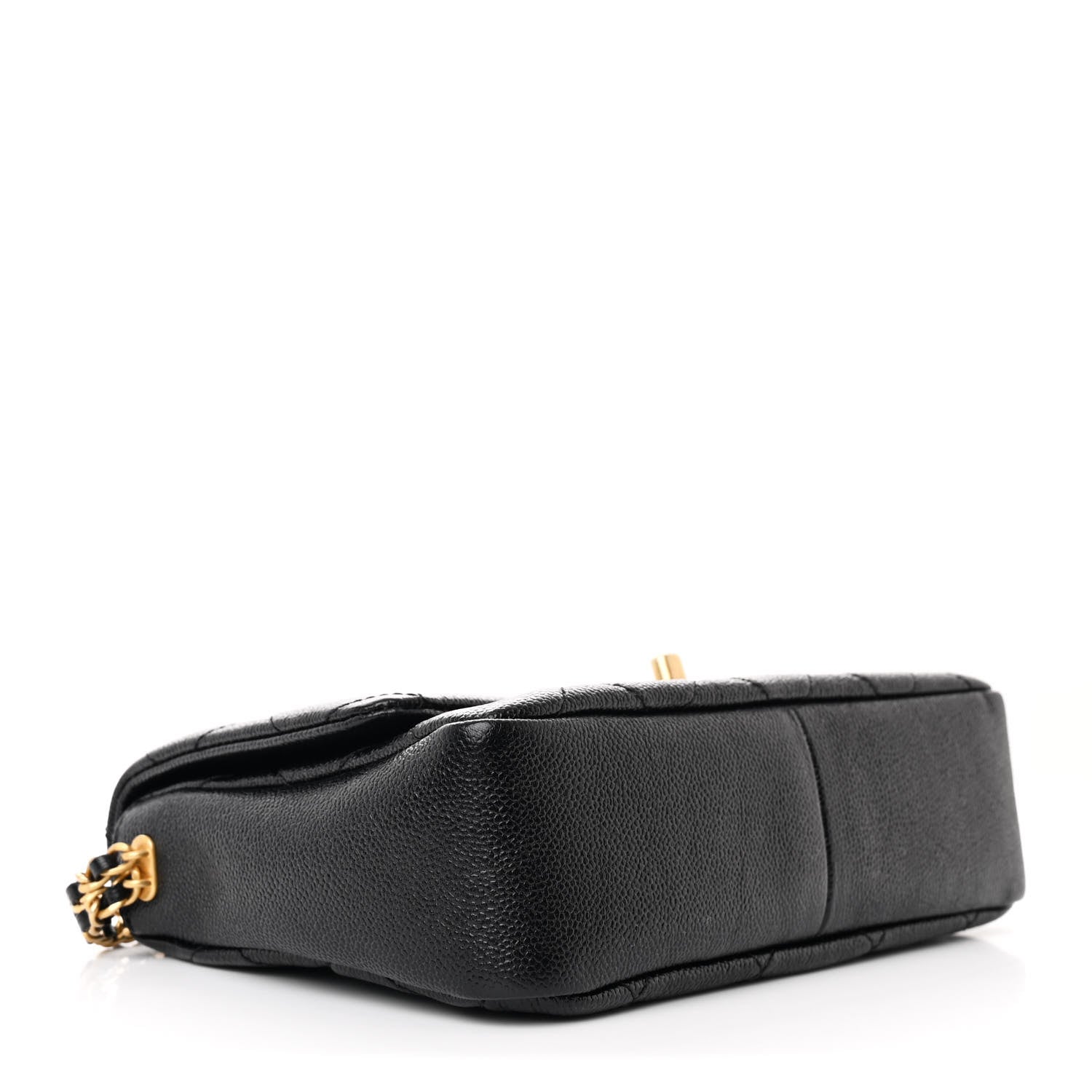 Chanel Shiny Caviar Quilted Small Chain Melody Flap Black 4 of 11