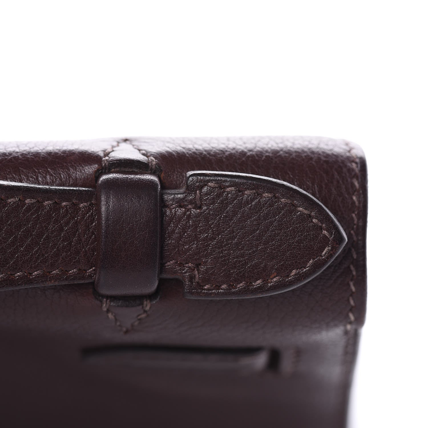 Hermes Evergrain Kelly Pochette Clutch Havane 18 of 24