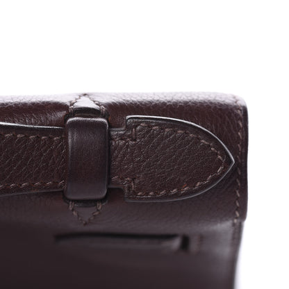 Hermes Evergrain Kelly Pochette Clutch Havane 18 of 24