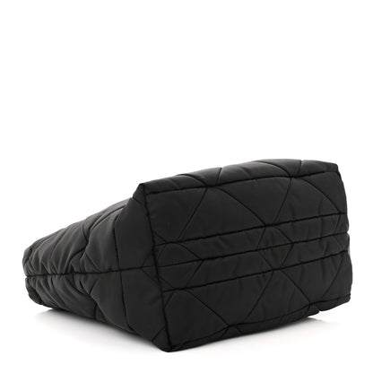 Prada Re-Nylon Nappa Triangle Quilted Padded Small Double Handled Zip Tote Black 4 of 11