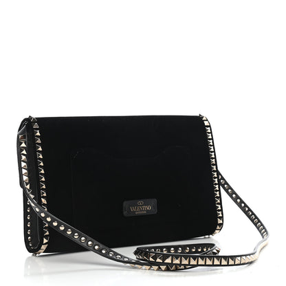 Valentino Garavani Velvet Rockstud No Limit Shoulder Bag Black 3 of 9
