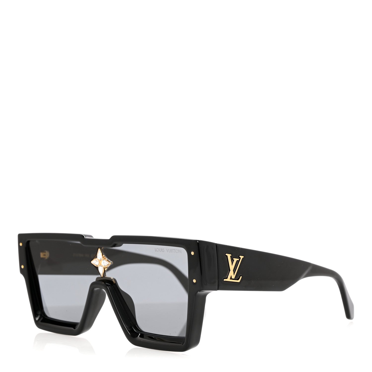 Louis Vuitton Acetate Swarovski Crystal Cyclone Sunglasses Z1578W Black 1 of 8