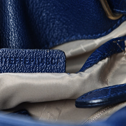Burberry Grainy Calfskin Wilenmore Hobo Blue 7 of 12