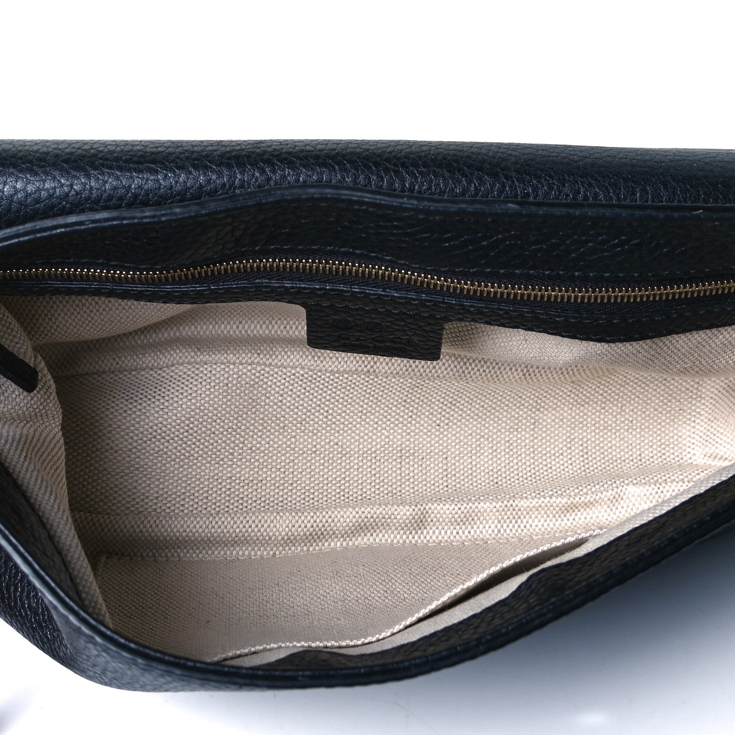 Gucci Pebbled Calfskin Medium Soho Flap Crossbody Black 7 of 7