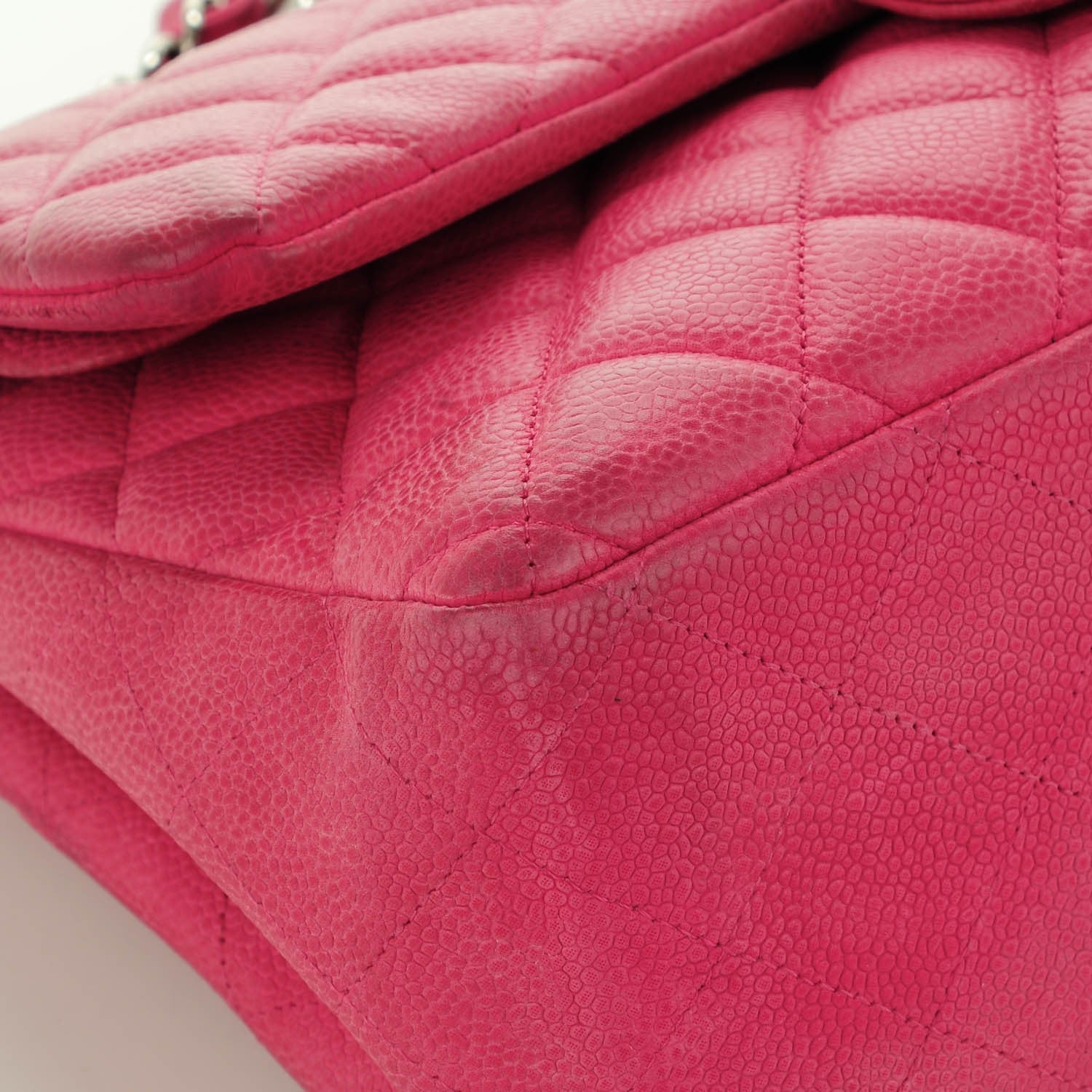 Chanel Iridescent Caviar Quilted Jumbo Double Flap Pink 8 of 21