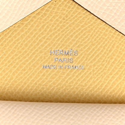 Hermes Epsom Verso Calvi Duo Card Case Nata Jaune Poussin 6 of 6