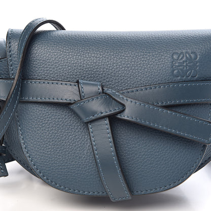 Loewe Grained Calfskin Mini Gate Crossbody Bag Steel Blue 10 of 10