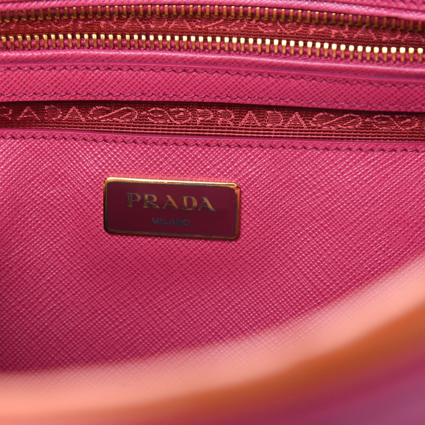 Saffiano Lux Petite Bowler Fuchsia Papaya