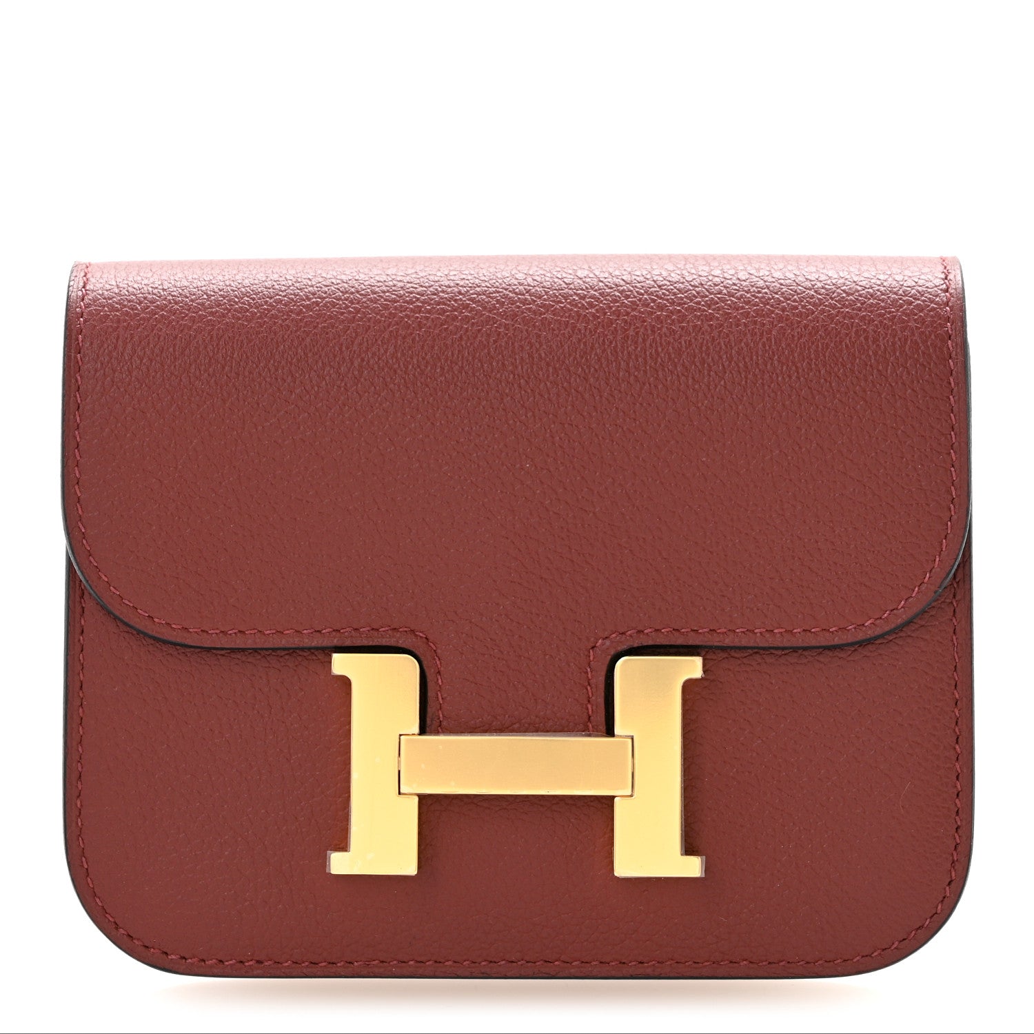 Hermes Evercolor Constance Slim Wallet Rouge H 1 of 9