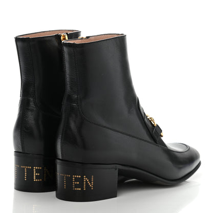 Gucci Goatskin Kitten Chain Horsebit Ankle Boots 39.5 Black 4 of 11