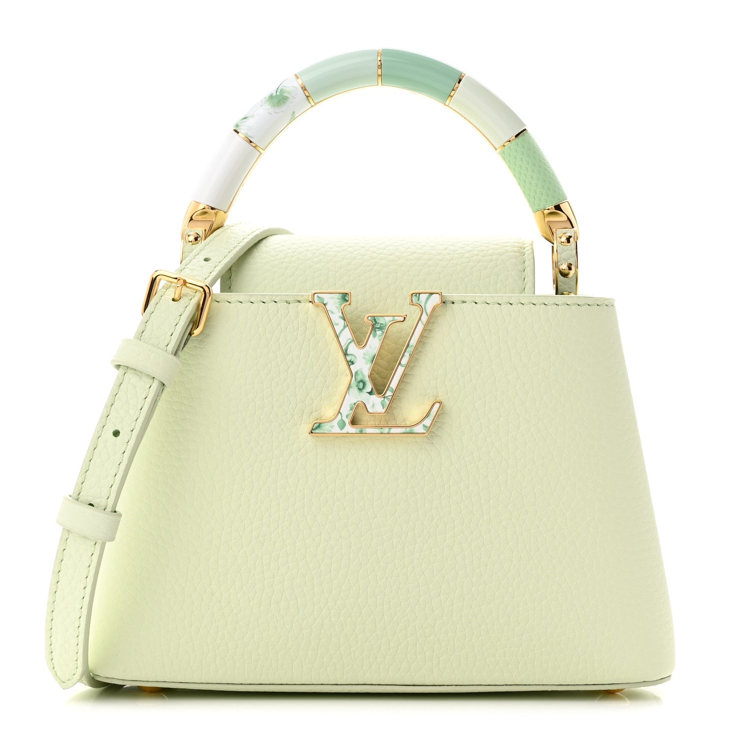 Louis Vuitton Taurillon Karung Mini Capucines Vert D'eau Green 1 of 10