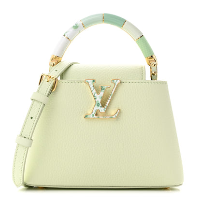 Louis Vuitton Taurillon Karung Mini Capucines Vert D'eau Green 1 of 10