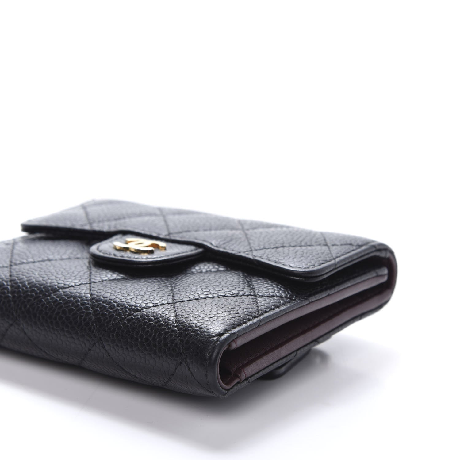 Chanel Caviar Quilted Compact Flap Wallet Black 7 of 11
