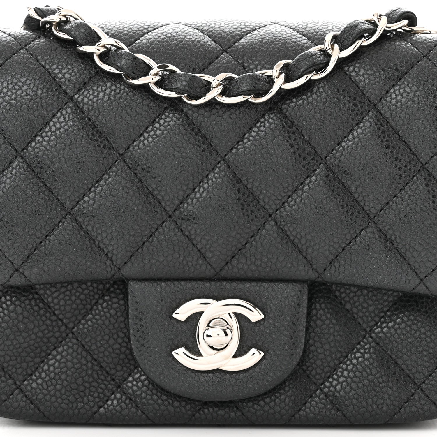Chanel Caviar Quilted Mini Square Flap Black 8 of 10