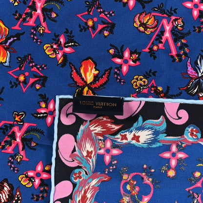 Louis Vuitton Silk Monogram Rendez-vous Square Scarf Turquoise 2 of 3