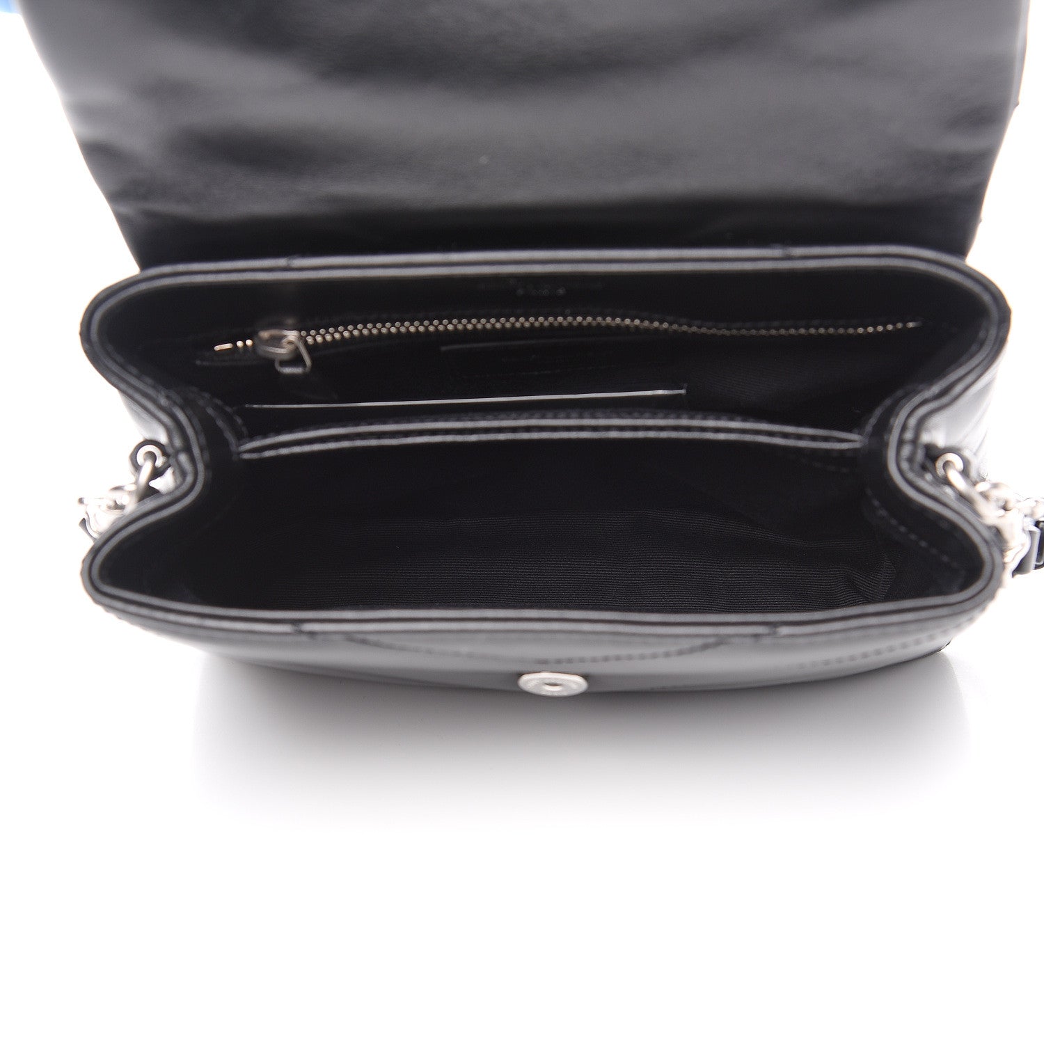 Saint Laurent Calfskin Y Quilted Monogram Toy Loulou Crossbody Bag Black 4 of 10