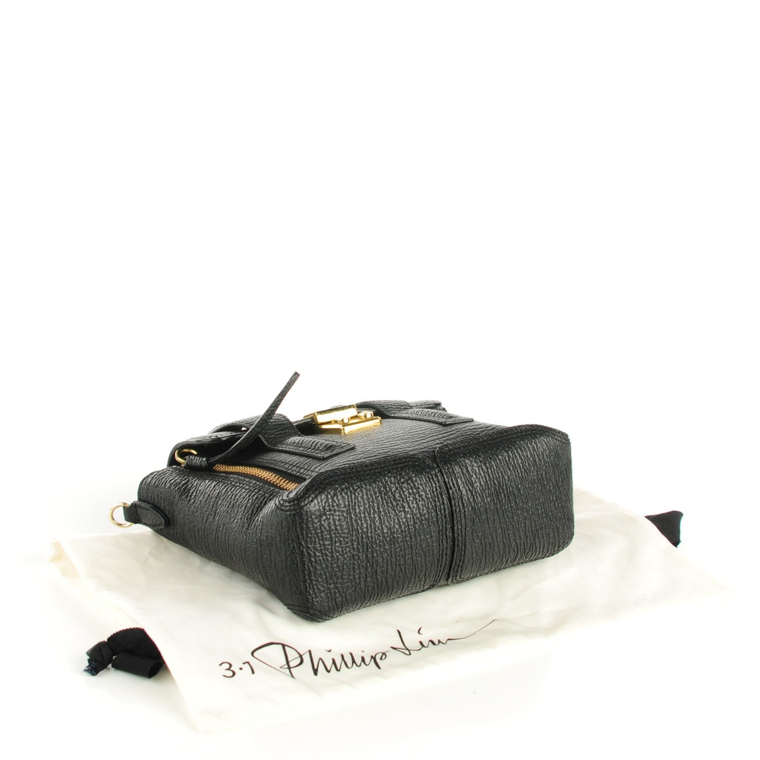 3.1 Phillip Lim 3.1 Textured Calfskin Mini Pashli Satchel Black 5 of 9