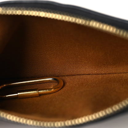 Celine Triomphe Canvas Coin and Card Pouch With Hook Black 5 of 6