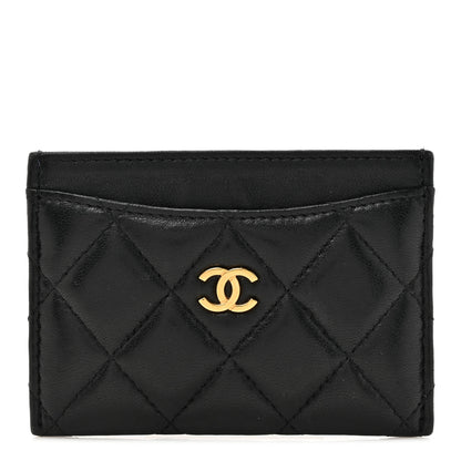 Chanel Lambskin Quilted Card Holder Black 1 of 12