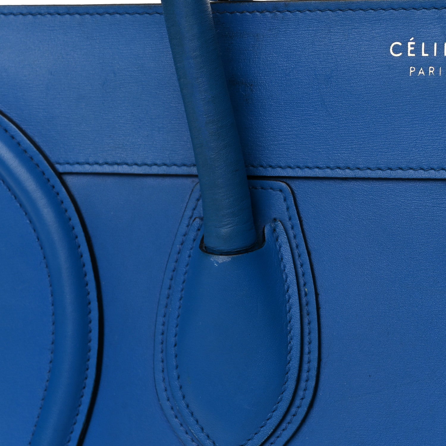Celine Smooth Calfskin Mini Luggage Royal Blue 10 of 21