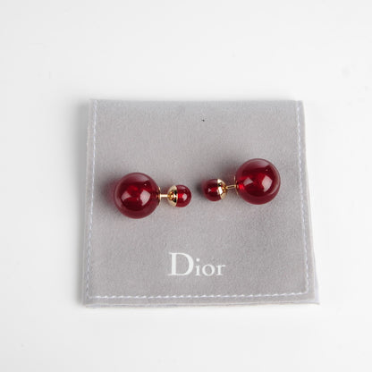 Christian Dior Mise En Dior Tribal Earrings Red 5 of 5