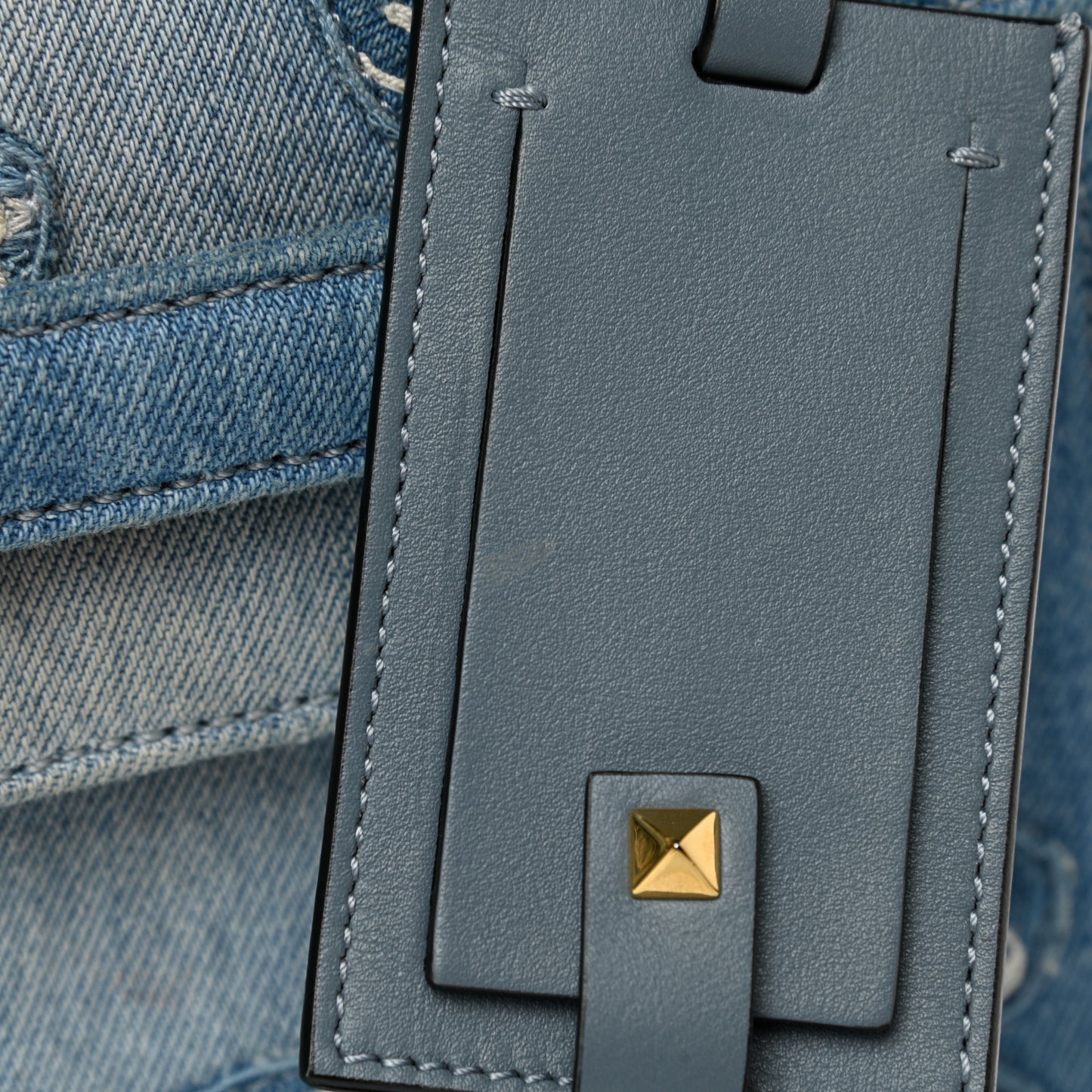 Denim Butterfly Small My Rockstud Frame Bag Light Denim