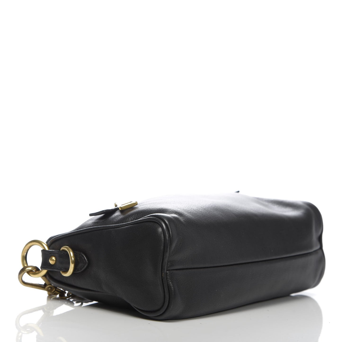 Soft Calf Chain Shoulder Bag Black