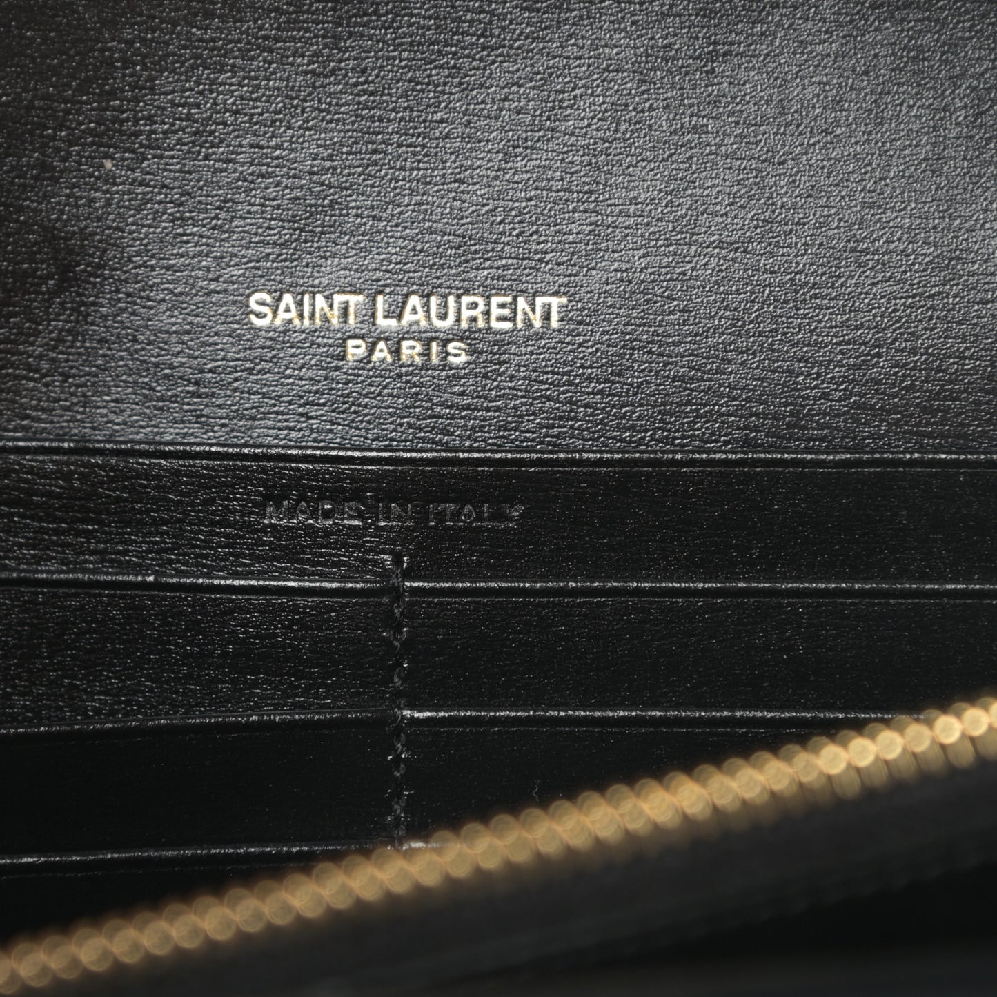Smooth Calfskin Sulpice Monogram Chain Wallet Black