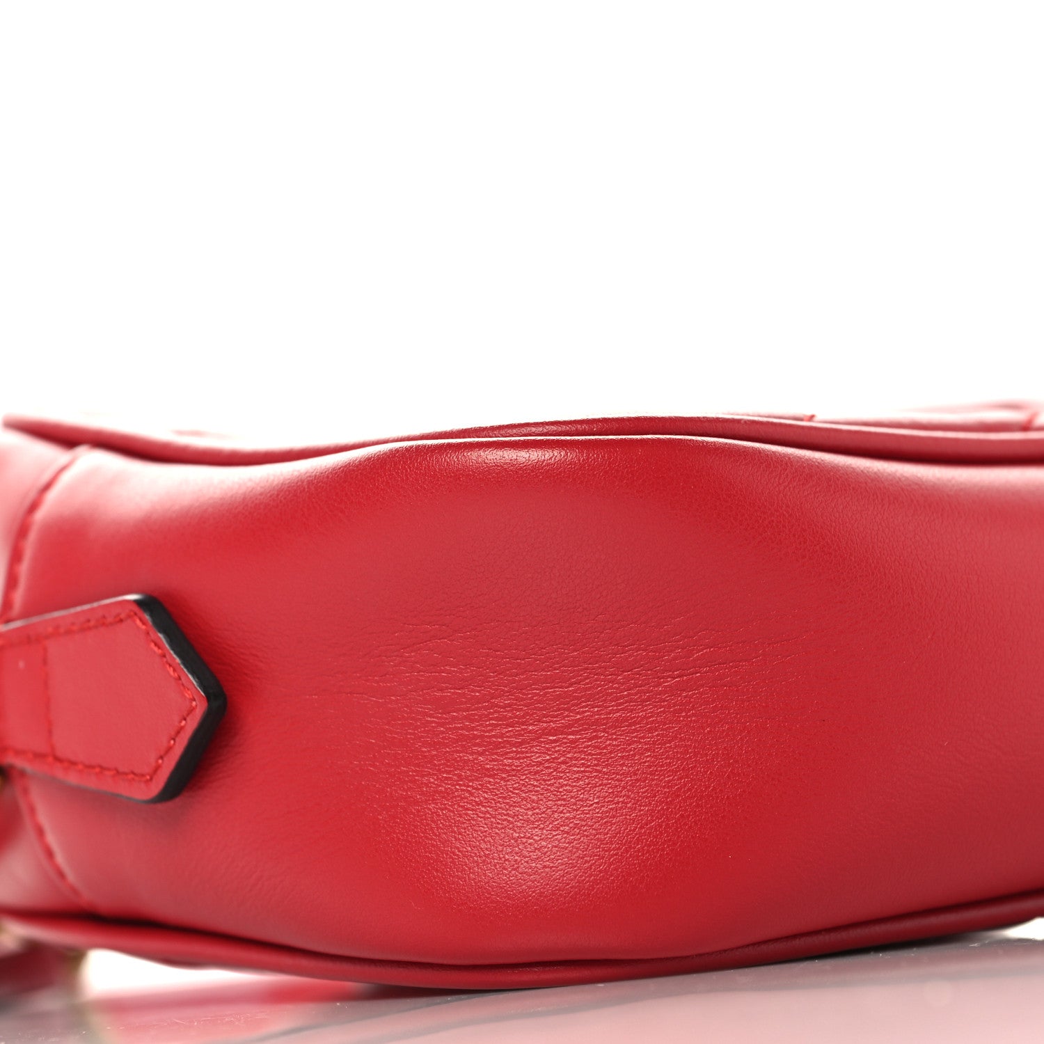 Gucci Calfskin Matelasse Mini GG Marmont Chain Shoulder Bag Hibiscus Red 9 of 10
