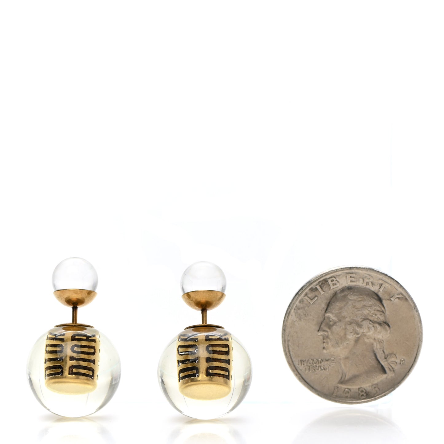 Mise En Dior Tribal Earrings Transluscent Gold