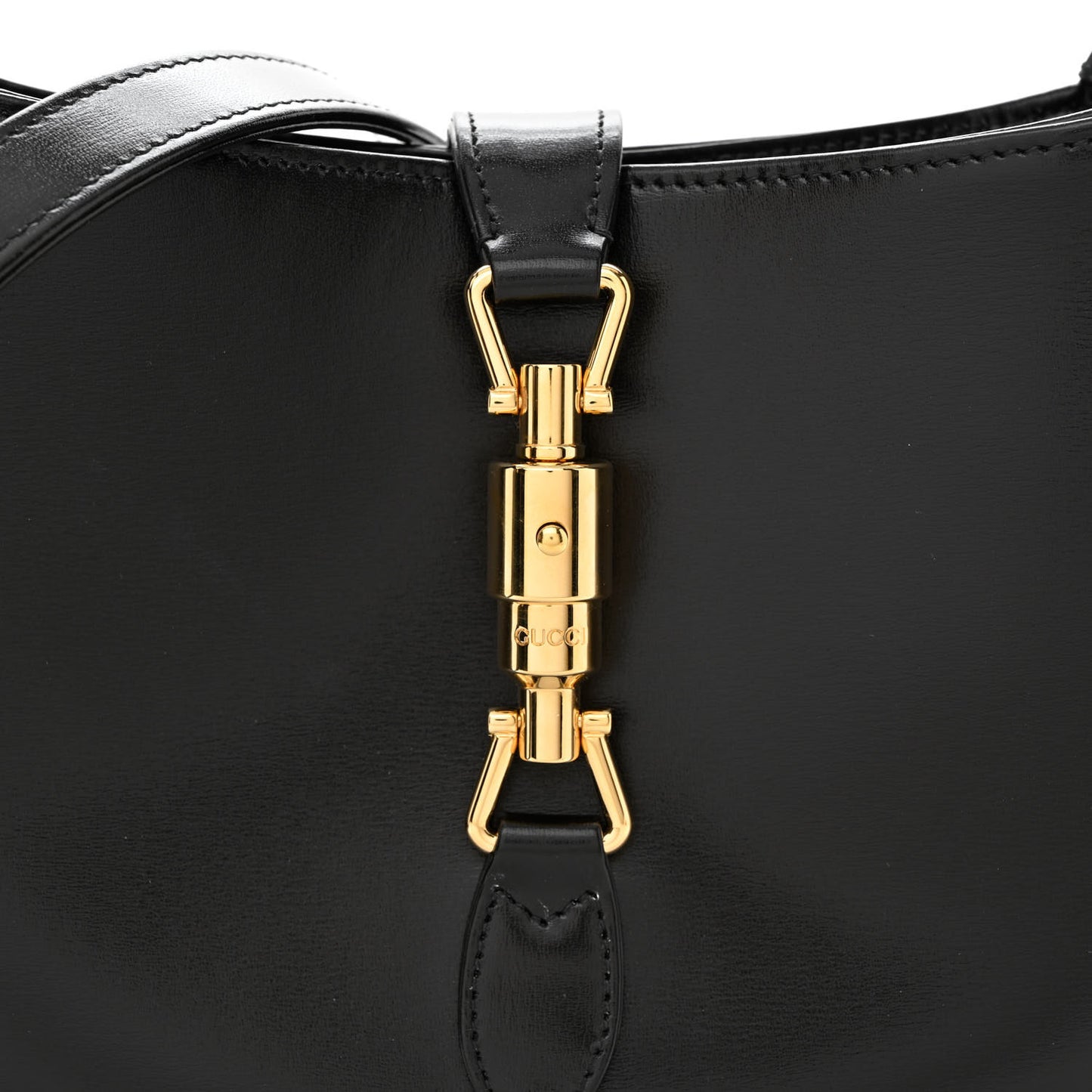 Boarded Dyana Lux Calfskin Small Jackie 1961 Hobo Black
